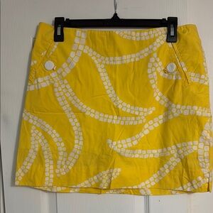 Vintage Lilly Pulitzer Yellow and White skort